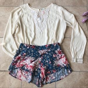 Downeast White Boho Lace Blouse